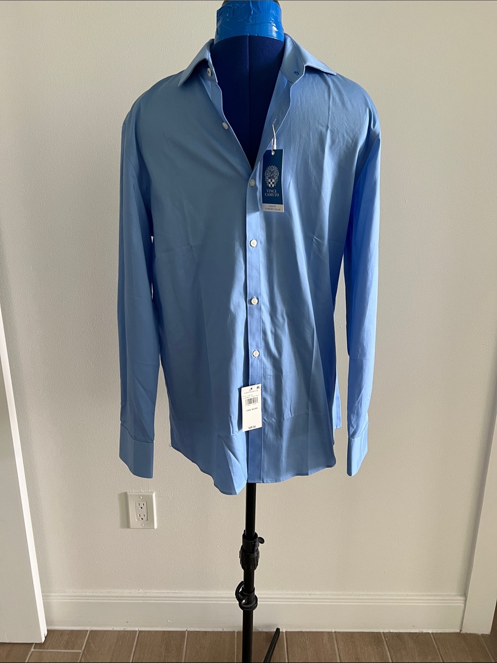 New Vince Camuto Light Blue Men's Dress Shirt Size 15 1/2 32-33